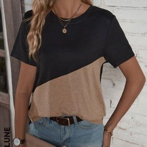 Color Block Waffle Knit Tee